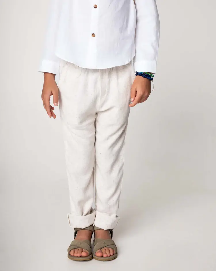 Donsje Amsterdam Dado Trousers - Warm White Melange