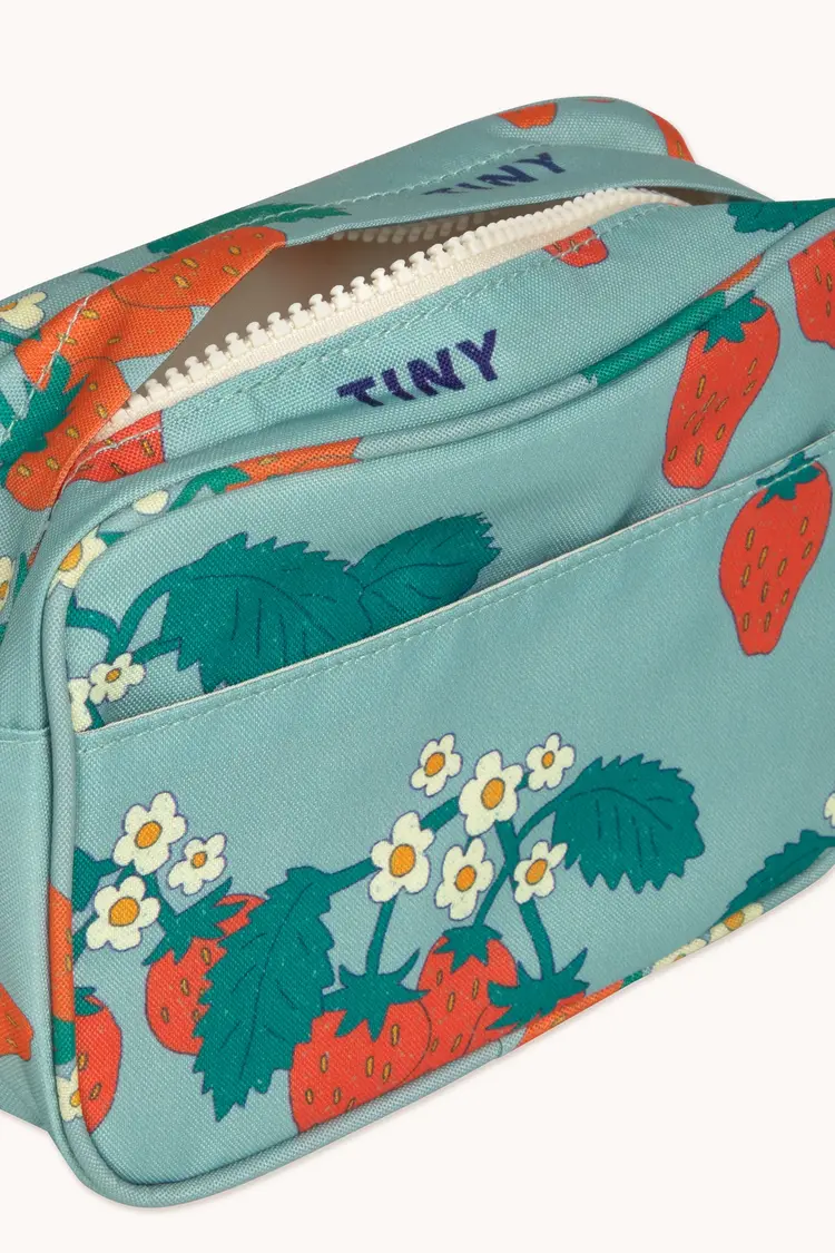 Tiny Cottons Strawberries Fanny Bag - Warm Grey