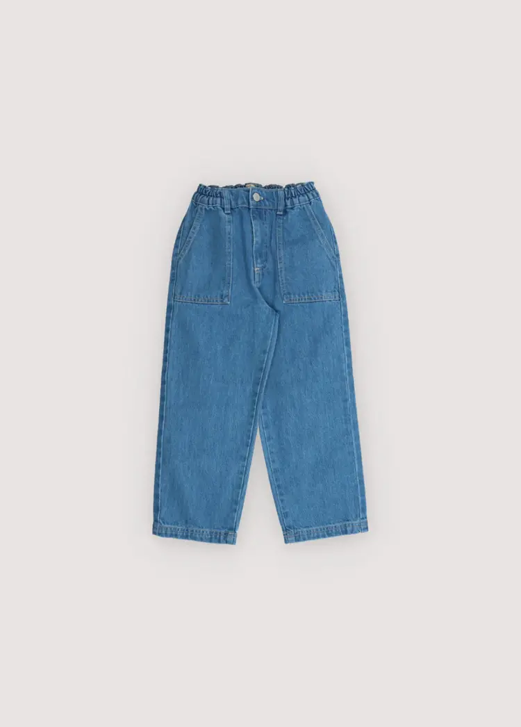 The New Society Meganisi Pant Mid  Blue Denim