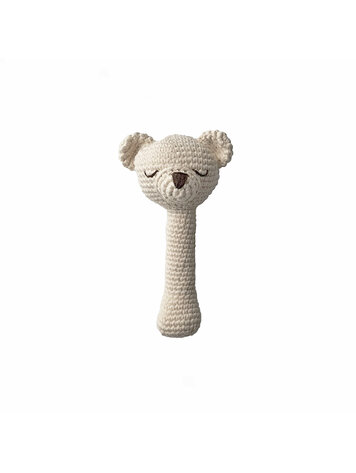 Patti Oslo Polar Bear Rattle - Cream With Bell