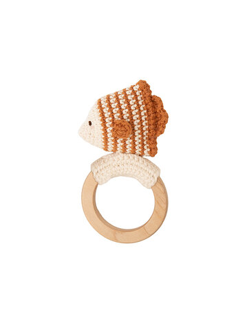 Patti Oslo Maki The Fish Teething Ring - Rust With Bell