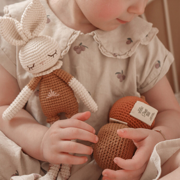 Patti Oslo Bonnie Bunny - Cream/Caramel/Rose Flower Tights