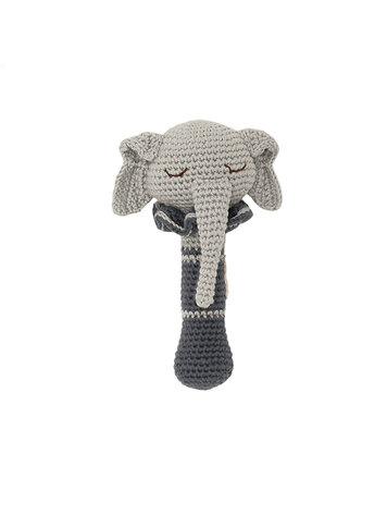 Patti Oslo Ellie The Elephant Rattle - Gray/Raf With Bell