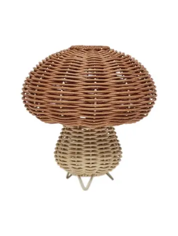 OYOY MINI Nature Paddenstoel Nachtlamp - Rotan