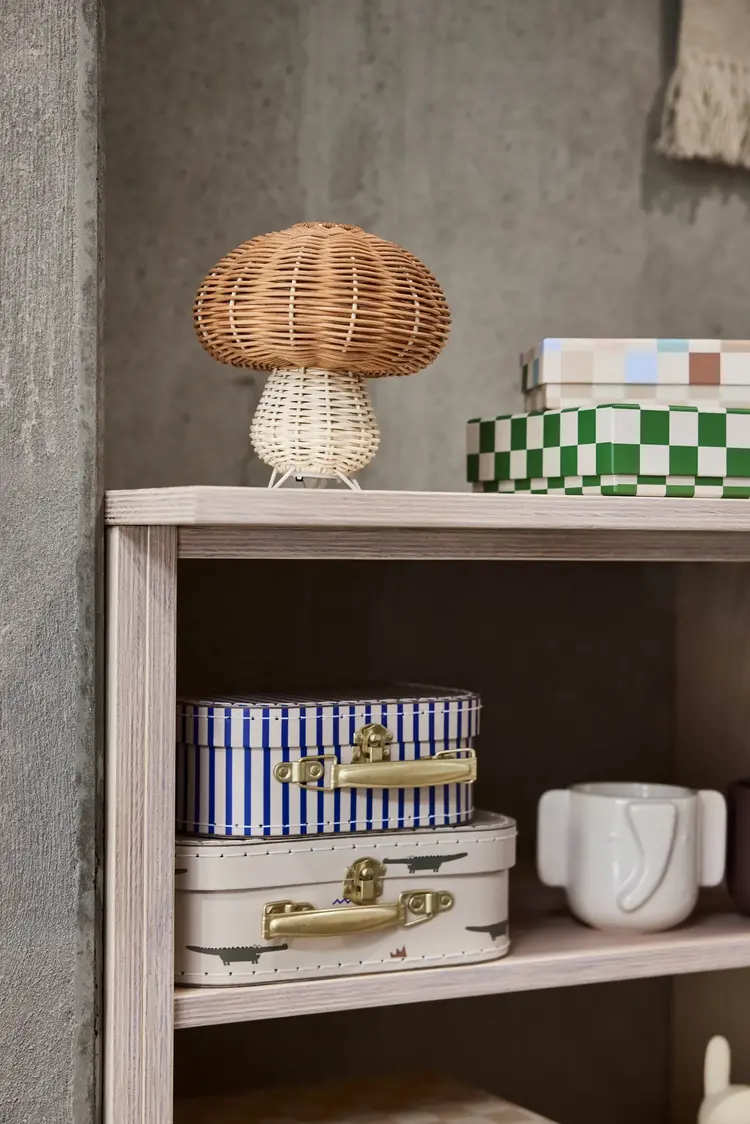 OYOY MINI Nature Paddenstoel Nachtlamp - Rotan