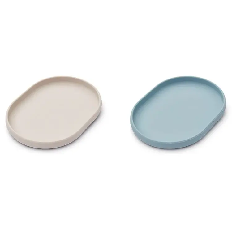 Liewood Anita Breakfast Plate - Sandy/Sea Blue