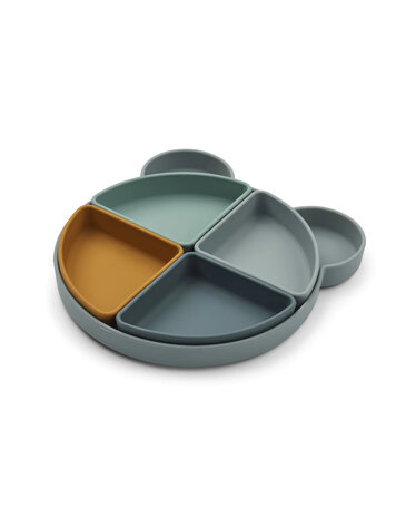 Liewood Arne Verdeelbord - Mr Bear Blue Fog Multi Mix