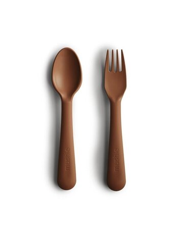 Mushie Fork & Spoon - Caramel