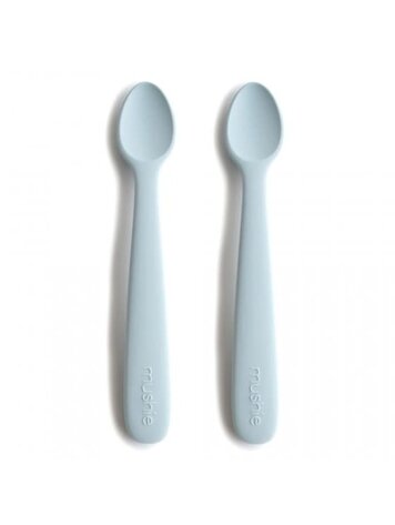 Mushie Baby Lepeltjes, set of 2 - Powder Blue