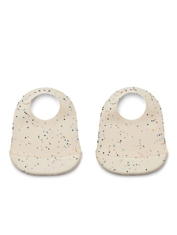 Liewood Tilda Bib 2-pack - Splash Dots / Sea Shell