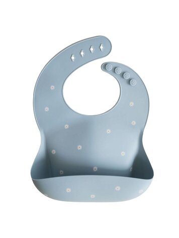 Mushie Silicone Bib - White Daisy