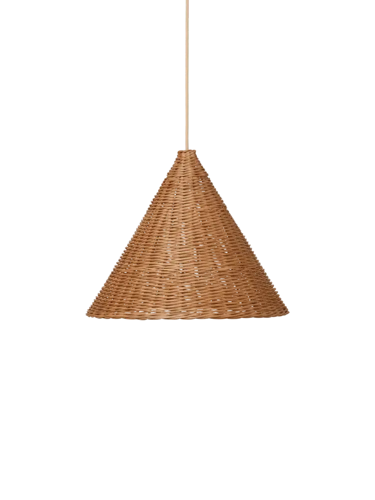 Ferm Living Dou lampshade Ø45 - natural, incl fabric cord set 4m sand