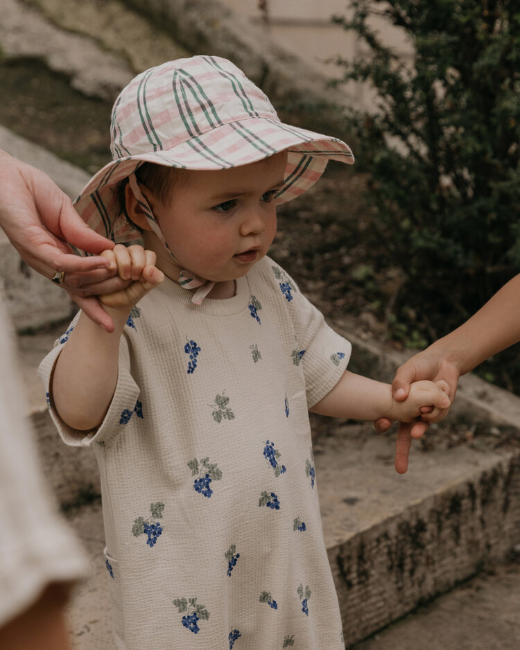 Garbo&friends Seersucker Sun Hat - Check Carnation