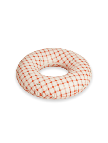 Garbo&friends Swim Ring Large - Gingham Sorrel Red