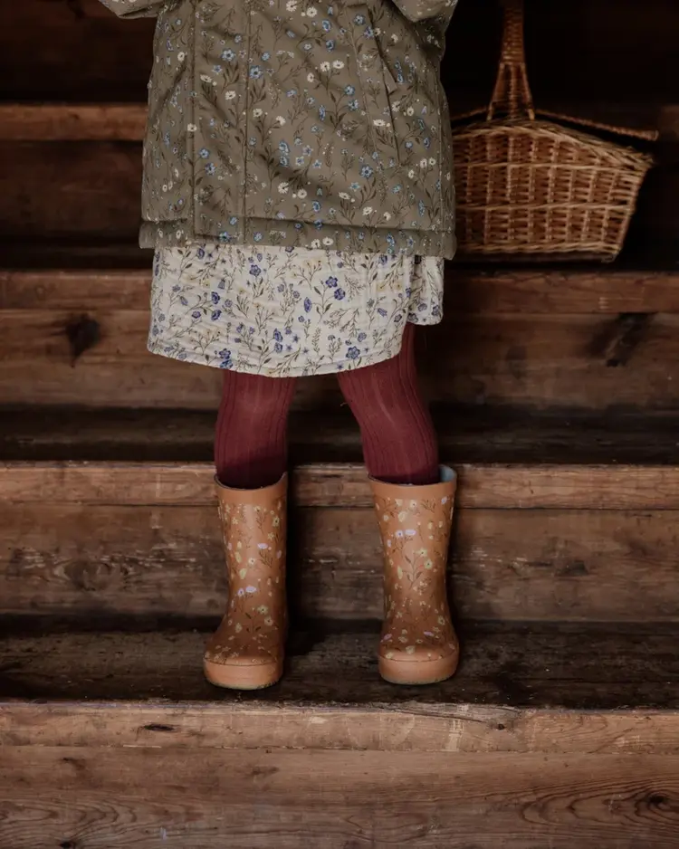 Garbo&friends Lined Rain Boots - Flora Brick