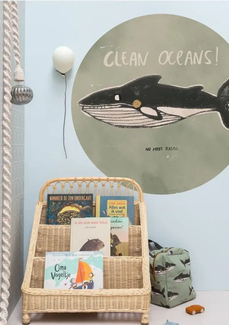 Studio Loco Wallsticker - Walvis - Clean Oceans