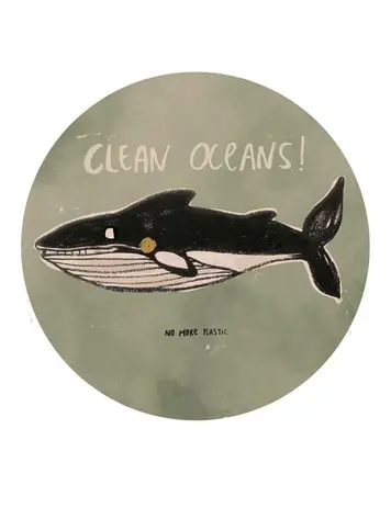 Studio Loco Wallsticker - Walvis - Clean Oceans