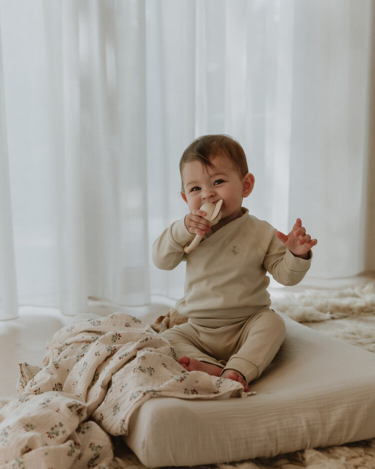 Garbo&friends Muslin Verzorgkussen Hoes- Eggshell- 50x70cm