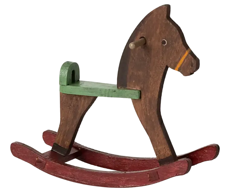 Maileg Rocking Horse, Mouse - Dark Brown