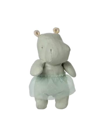 Maileg Safari Friends, Hippo w.  Skirt, Small - Mint