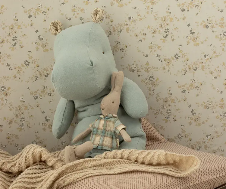 Maileg Safari friends, Hippo, Medium - Blue grey