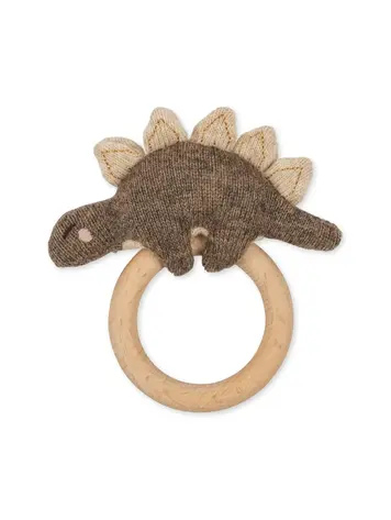 Konges Sløjd Activity Knit Ring Dino - Brown Melange