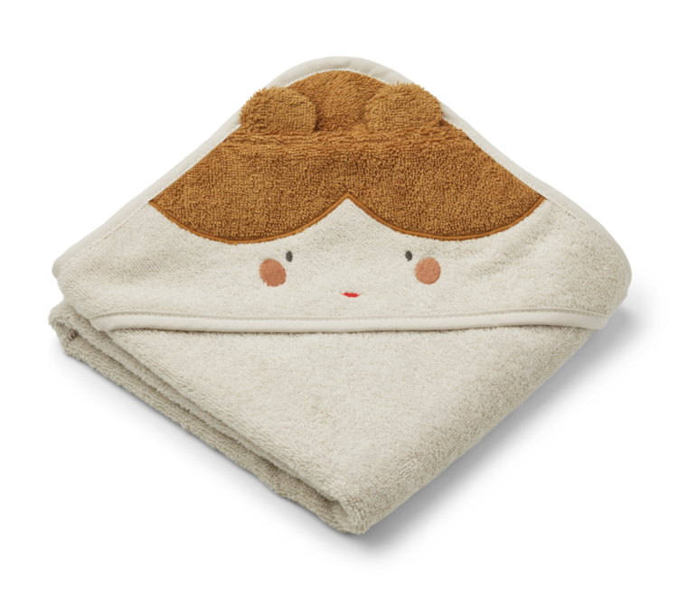 Liewood Albert Hooded Towel - Doll/Sandy