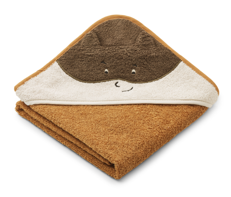 Liewood Albert Hooded Towel -Superhero/Golden Caramel