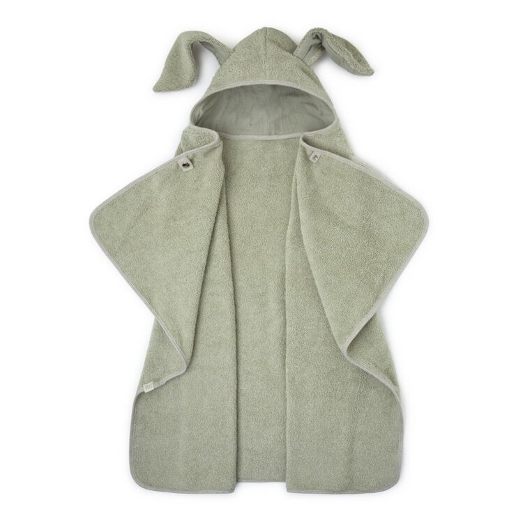 Babyshower Large Bunny Bath Cape - Dune Powder