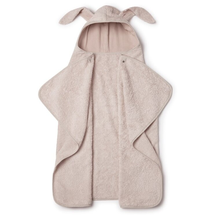 Babyshower Large Bunny Bath Cape - Nude Powder