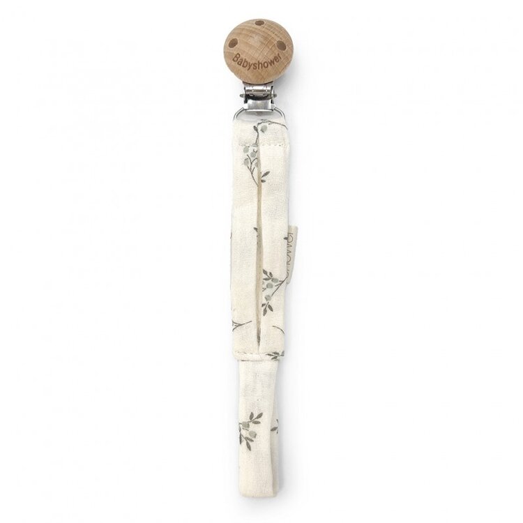 Babyshower Wood Dummy Holder - Olive Bloom