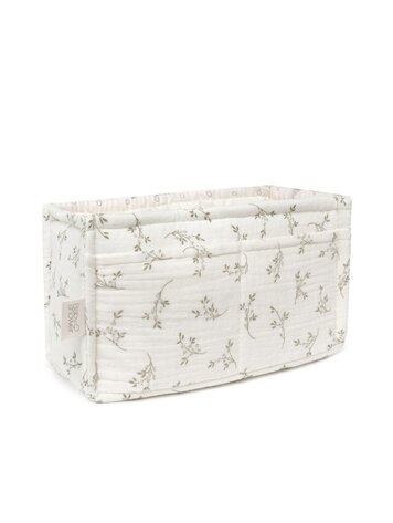 Babyshower Nappies Storage Basket - Olive Bloom