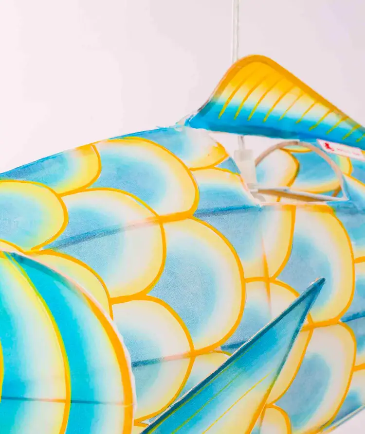 Petit Pan Pendant Lamp Carp - Bleu