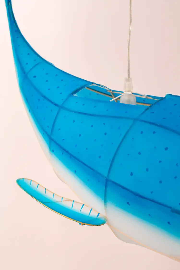 Petit Pan Pendant Lamp Whale - Bleu