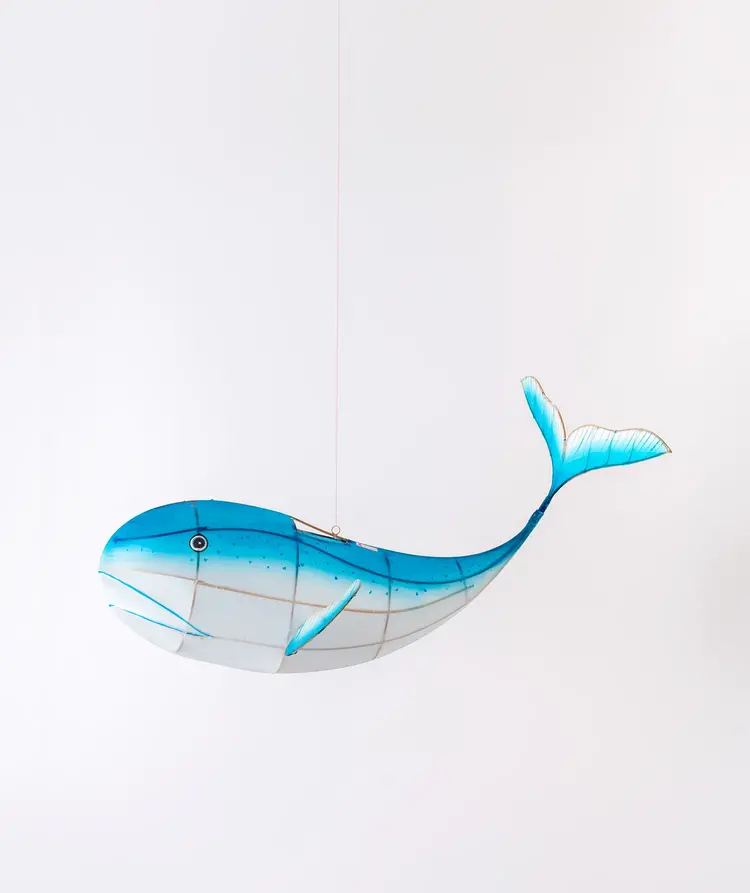 Petit Pan Pendant Lamp Whale - Bleu