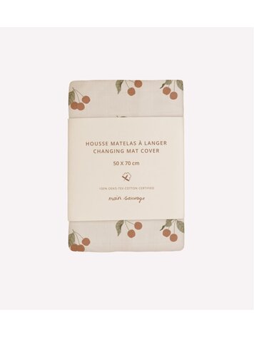 Main Sauvage Changing Mat Cover - Cherry