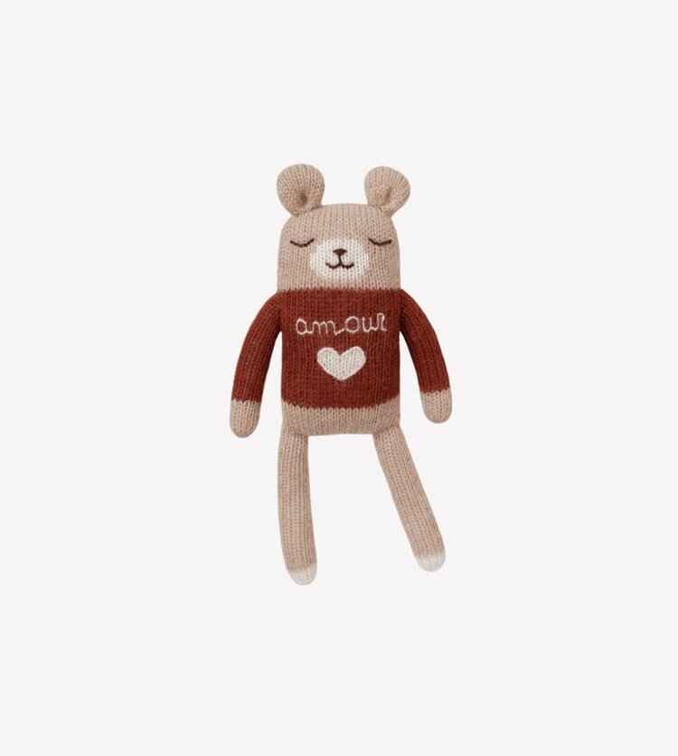 Main Sauvage Teddy Knit Toy - Amour