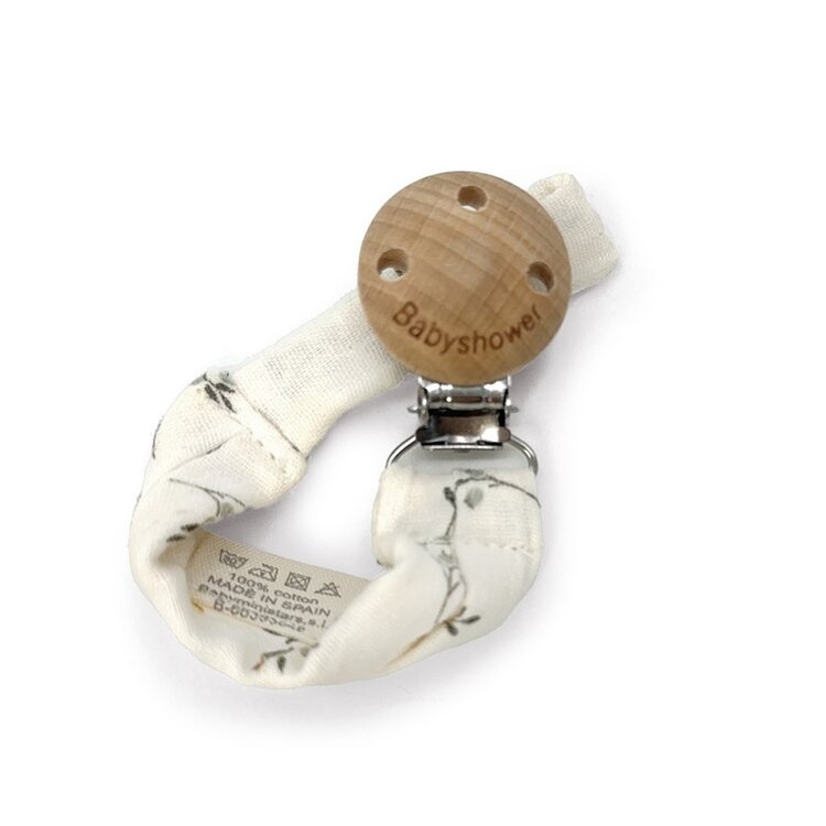 Babyshower Wood Dummy Holder - Olive Bloom