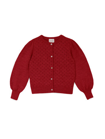 Mipounet Maca Openwork Cardigan - Red