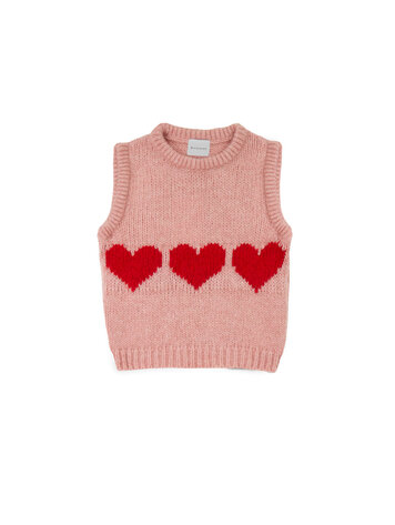 Mipounet Petra Heart Waistcoast - Pink/Red