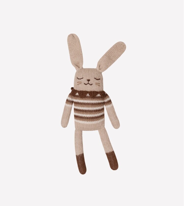 Main Sauvage Bunny Knit Toy - Sepia Vintage Top