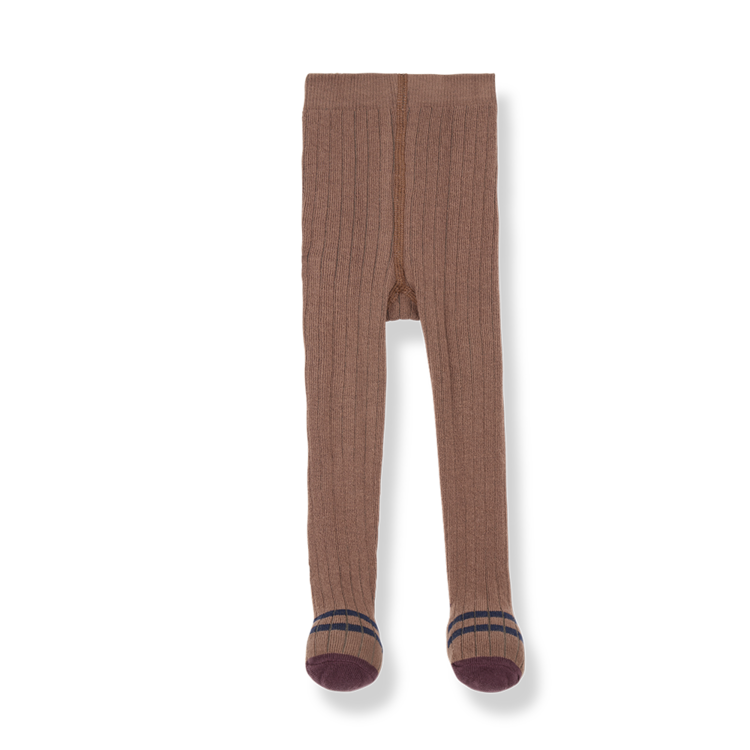 1+ in the family Sally Ribbed Plain Tights - Castagna