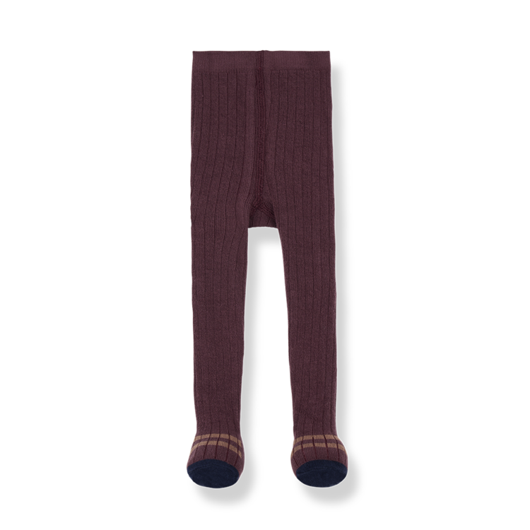 1+ in the family Sally Ribbed Plain Tights - Melanzana