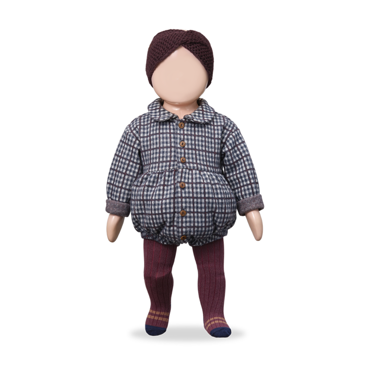 1+ in the family Sally Ribbed Plain Tights - Melanzana