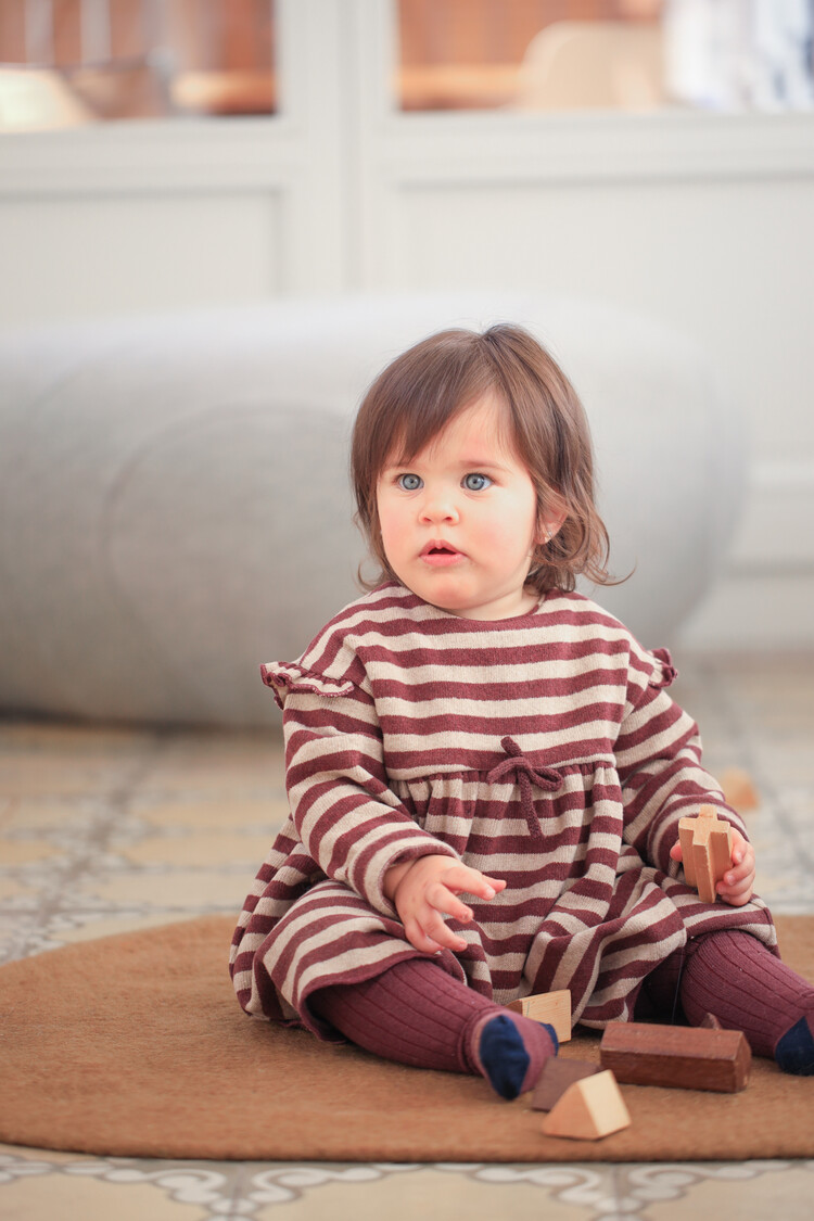 1+ in the family Sally Ribbed Plain Tights - Melanzana