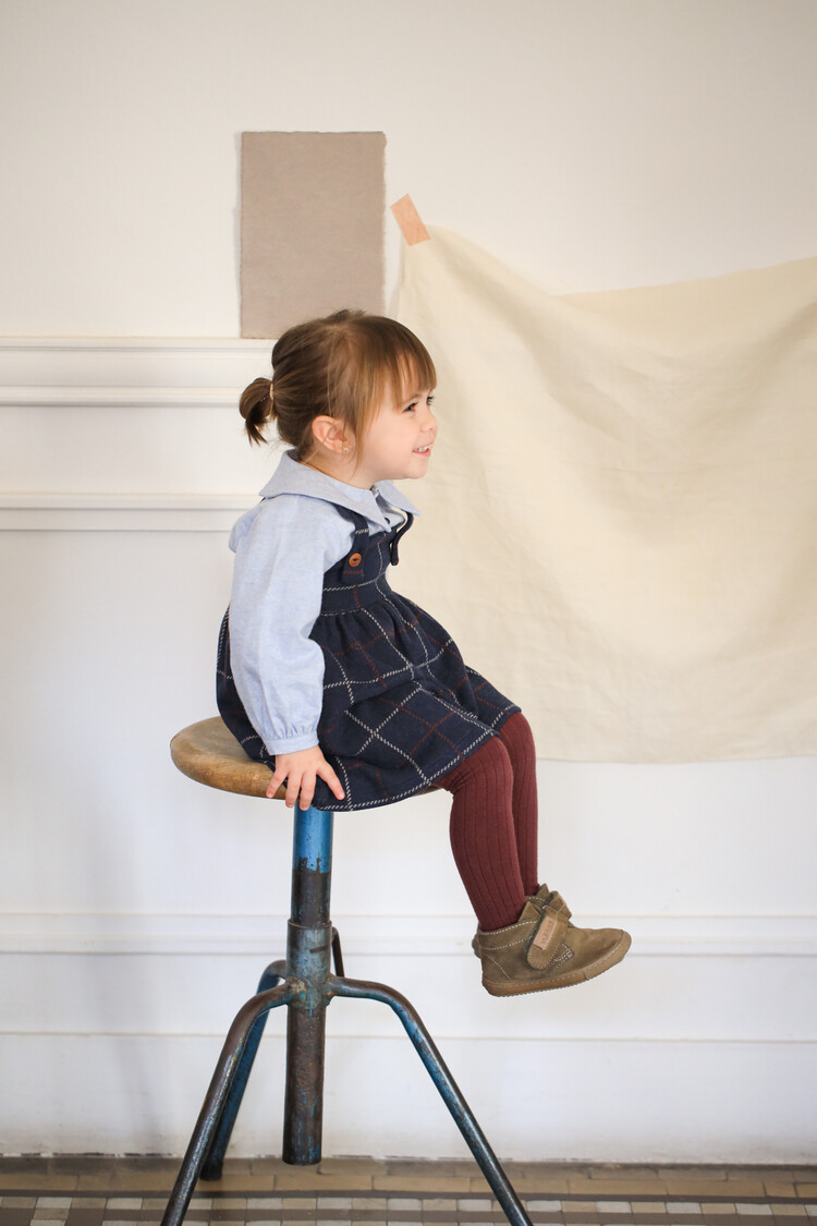 1+ in the family Sally Ribbed Plain Tights - Melanzana