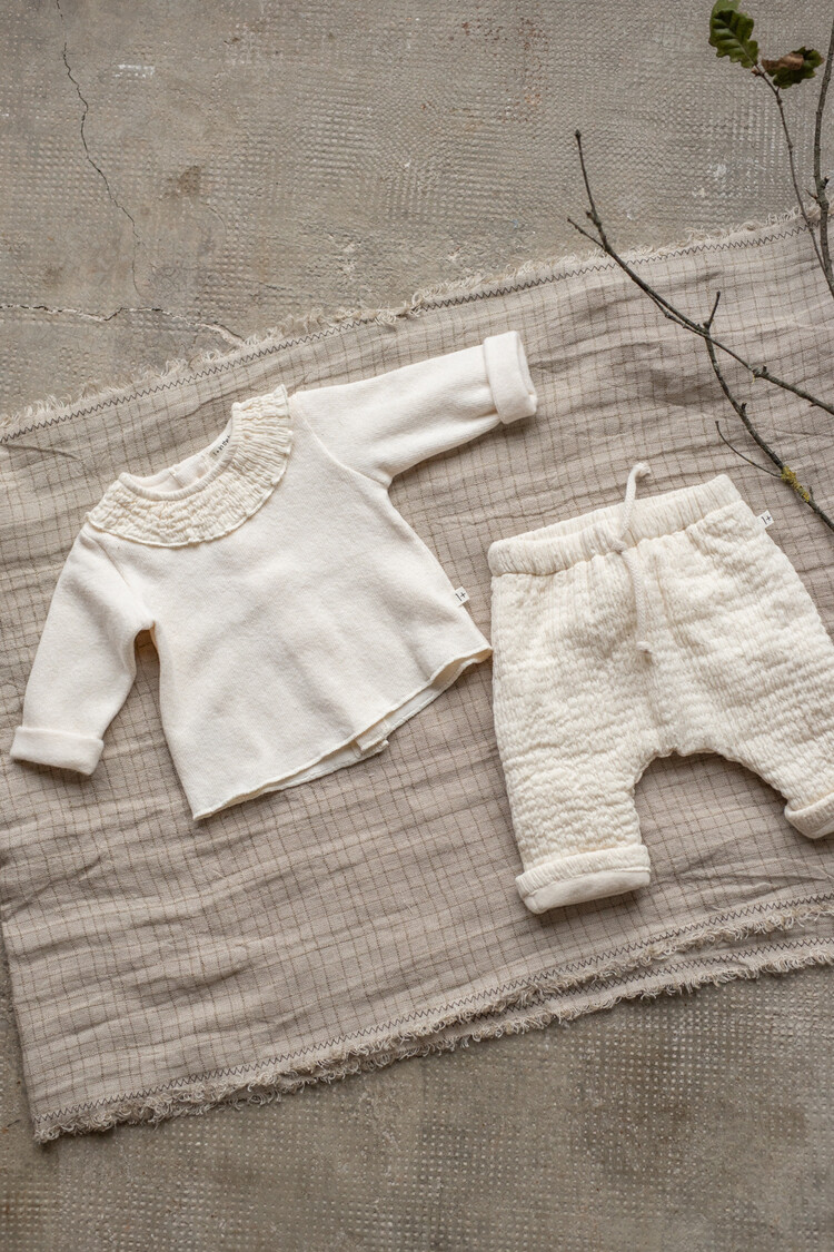 1+ in the family Ramon Lined Pants - Ecru