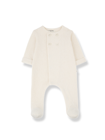 1+ in the family Baptiste Jumpsuit w/Feet - Ecru