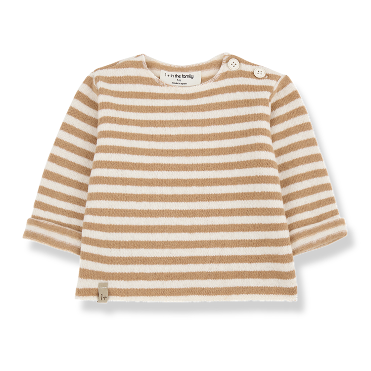 1+ in the family Aubin L. Sleeve T-shirt - Biscotto