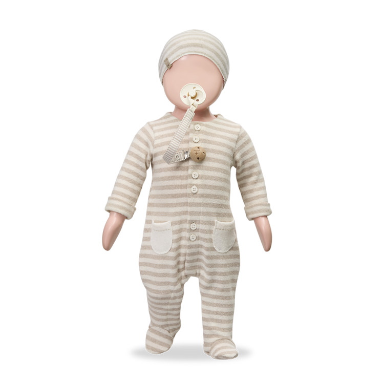 1+ in the family Milo Overall w/Feet - Beige